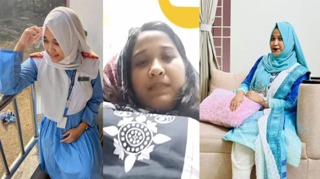 Muslim girl showing nude cute boobs to her bf in Video call