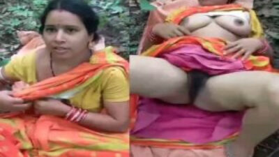 Desi village Bhabhi outdoor sex affair in jungle with her dewar