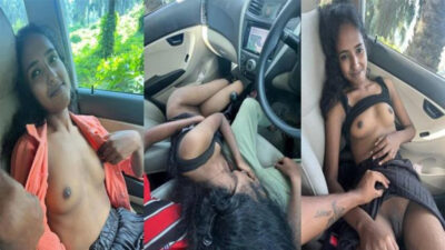 Cute Rich Family Tamil Young Babe Secret Sex in Car